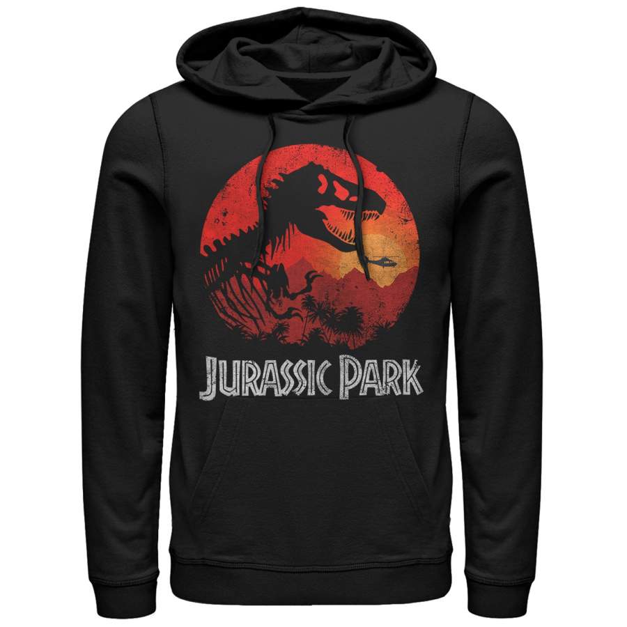 Jurassic Park Men’s Skeleton Desert Logo  Lightweight Hoodie