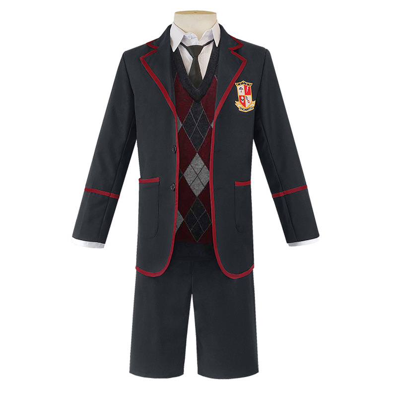 Woman Men 6 PCS The Umbrella Academy Number Five Cosplay Costume Halloween Dresses College Clothing alx