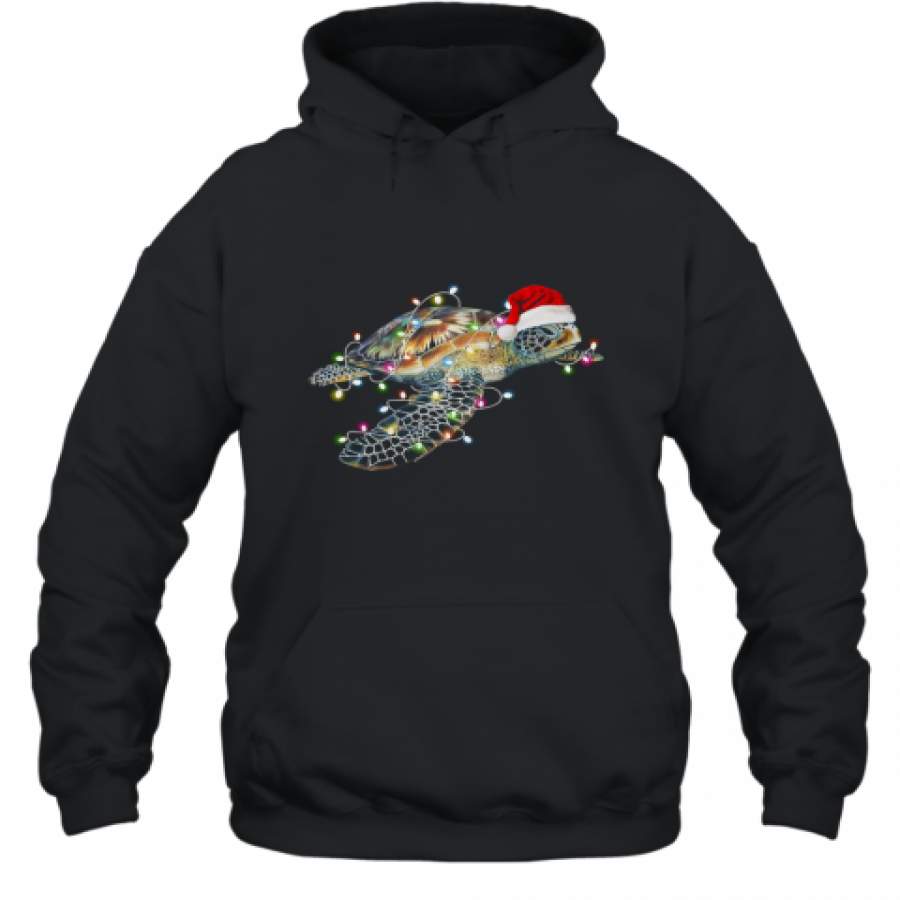 Turtle Christmas light shirt Hoodie