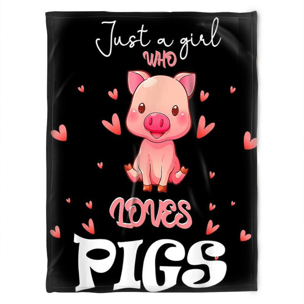 To My Girlfriend Blanket, Fleece Blanket, Loves Pigs. Gift For Girlfriend Family Home Decor Bedding Couch Sofa Soft And Comfy Cozy