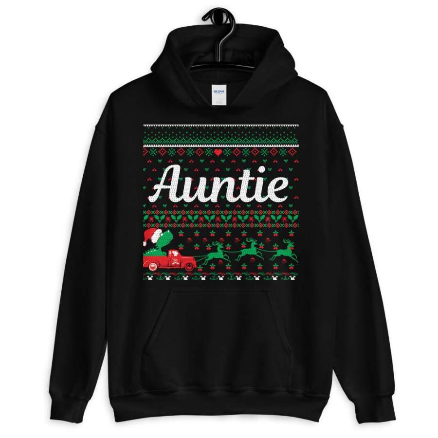 Auntie Christmas Ugly Sweater Party Unisex Hoodie