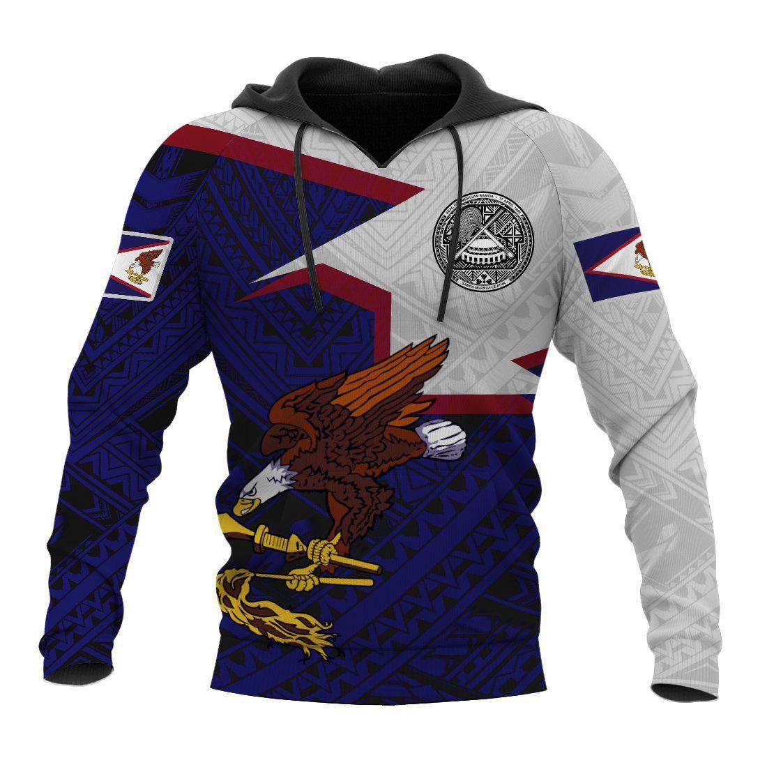 American Samoa Eagle Blue all over print