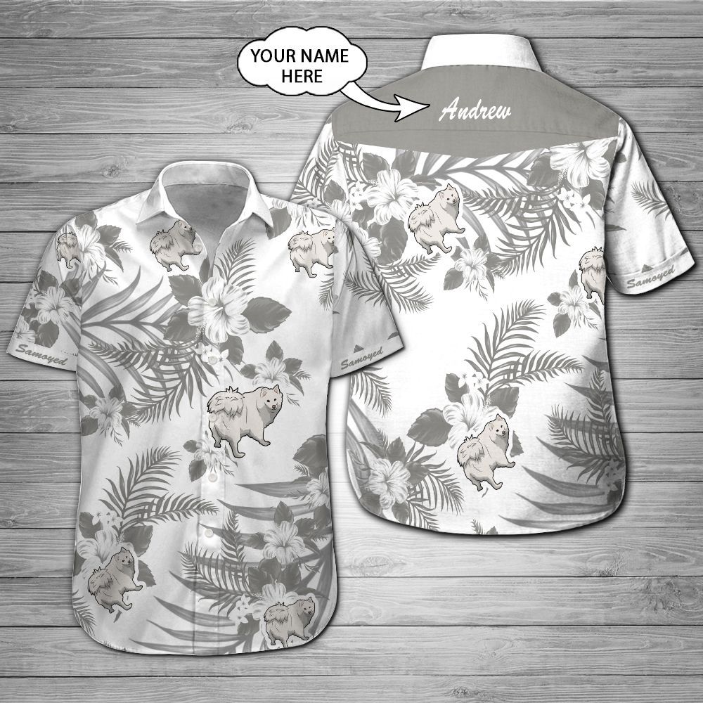 Samoyed Custom Name Hawaii Shirt 201 Ha17525