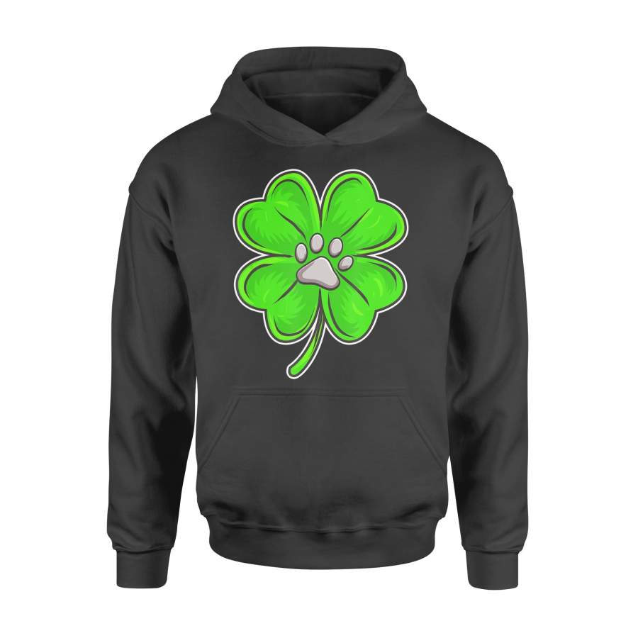 4 Leaf Clover Puppy Paw Shamrock for St Patricks Day T-Shirt – Standard Hoodie