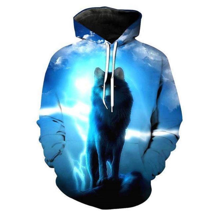 Animal Hoodies Unisex 3D Hoodie Cool Pullover Hooded Sweatshirts Big Pockets