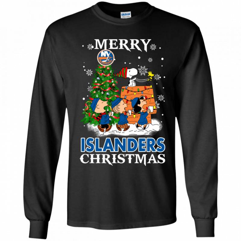 Merry New York Islanders Christmas Snoopy Ugly Sweater Style Shirts