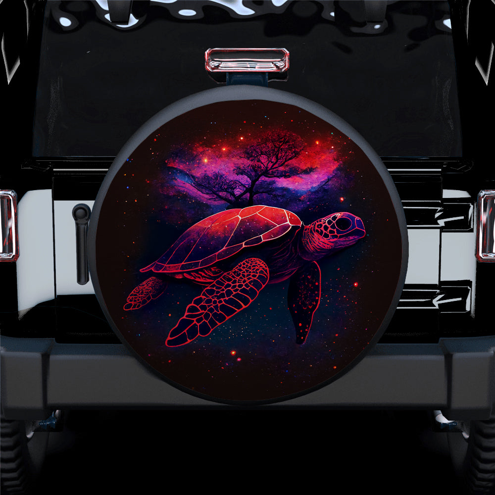 Purple Red Blue Orange Night Sky Full Of Star Boat 4 Jeep Car Spare Tire Covers Gift For Campers