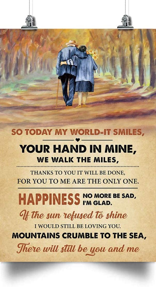 Vertical Poster – Thank You Poster – Your Hand In Mine, Happiness – Home Decoration Poster, Wall Poster, Home And Room Decoration, Gifts For Friends And Relatives, Souvenirs