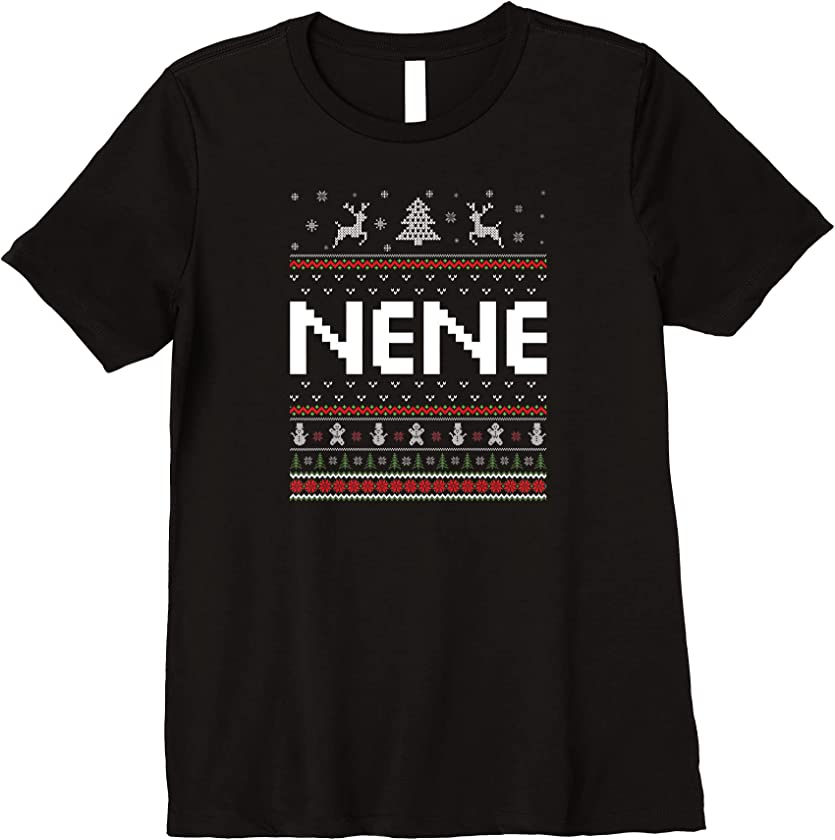 Womens Nene Ugly Holiday Party Matching Ugly Christmas Sweater Premium T-Shirt