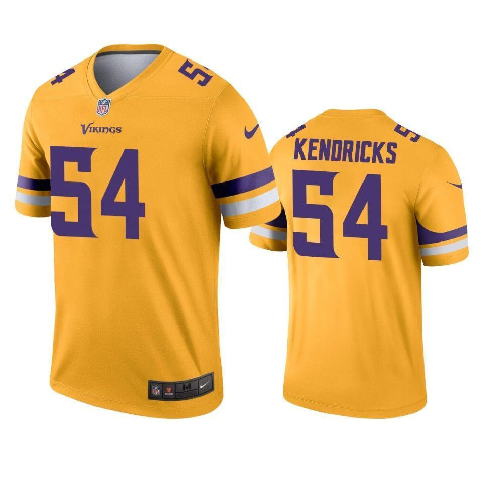 Minnesota Vikings Eric Kendricks Gold Inverted Legend 3D Jersey