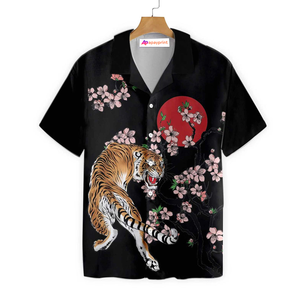 Tiger Sakura Hawaiian Shirt