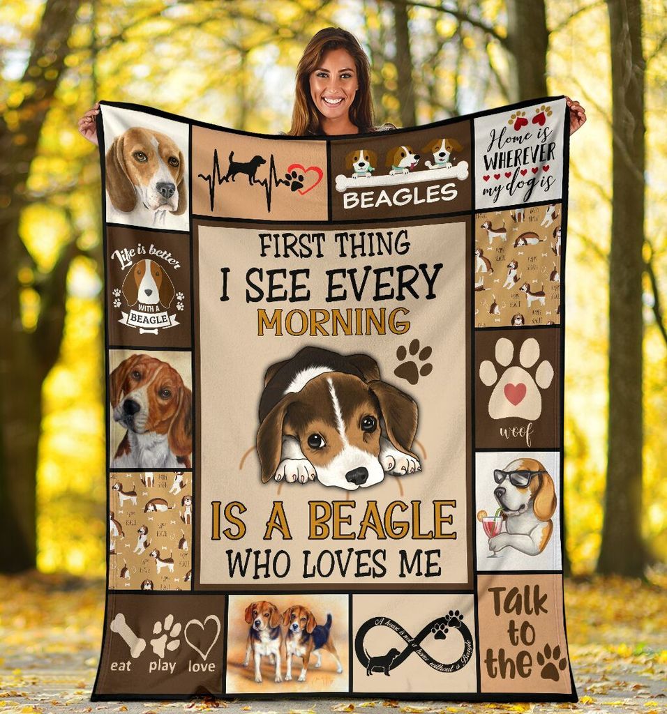 Beagle Dog, Gift For Dog Lover Fleece Blanket