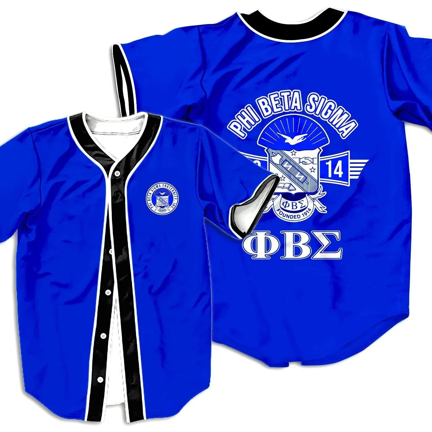 Baseball Jersey Phi Beta Sigma Blue Logo-Za1307