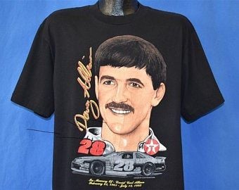 90s Davey Allison #28 In Memory ’93 T-shirt  Vintage Tee 9826