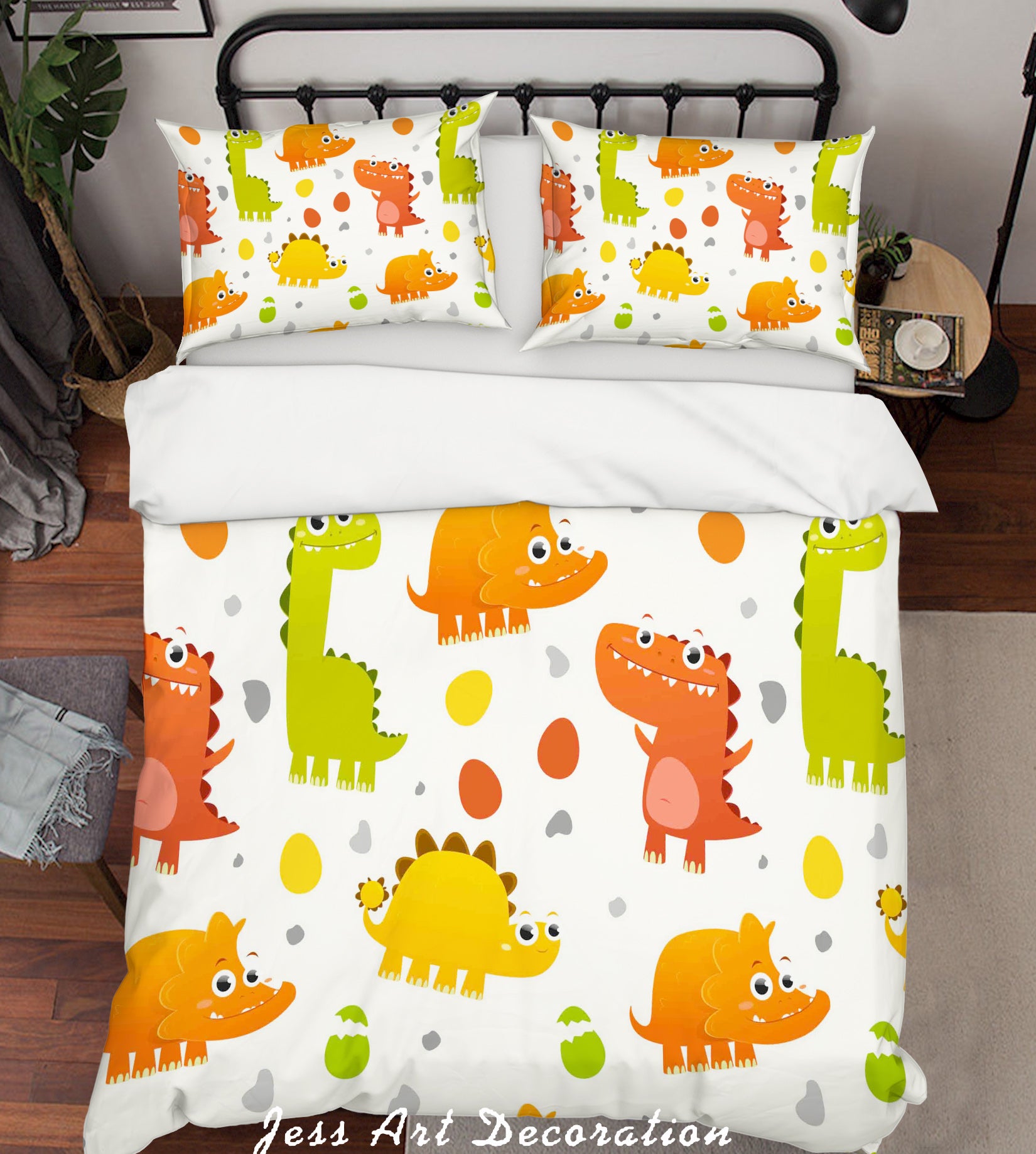 3D Dinosaur Eggs Rhinoceros Quilt Cover Set Bedding Set Pillowcases 19