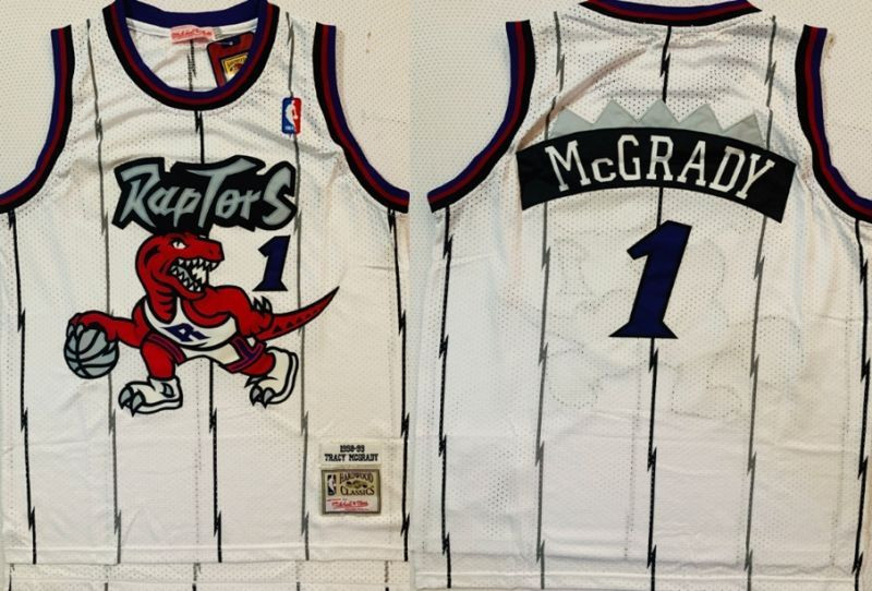 Toronto Raptors Tracy Mcgrady #1 NBA Throwback White Jersey