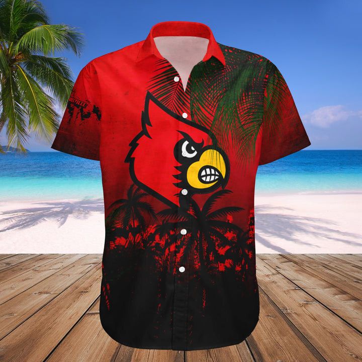 NCAA Louisville Cardinals Coconut Tree Trendy Hawaiian Shirt Aloha Shirt