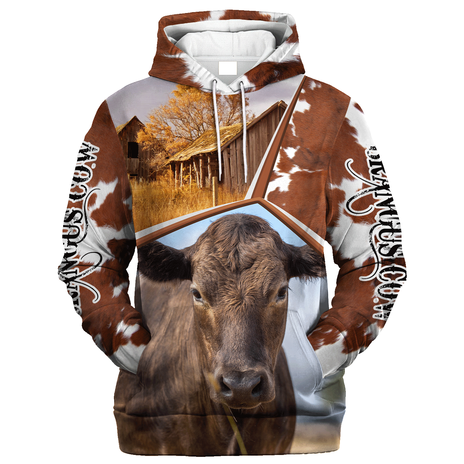 Funny Brangus Farm In The Fall Hoodie, Farm Gift For Her Him