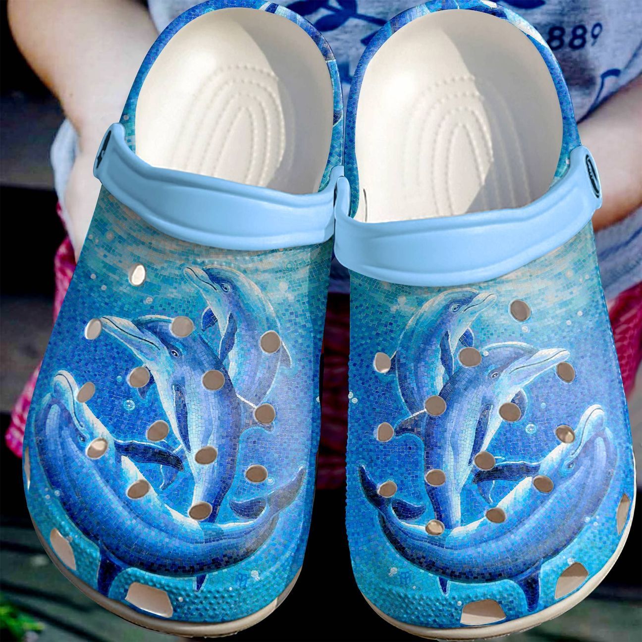 Dolphin Personalized Clog, Custom Name, Text, Color, Number Fashion Style For Women, Men, Kid, Print 3D Dolphin Family