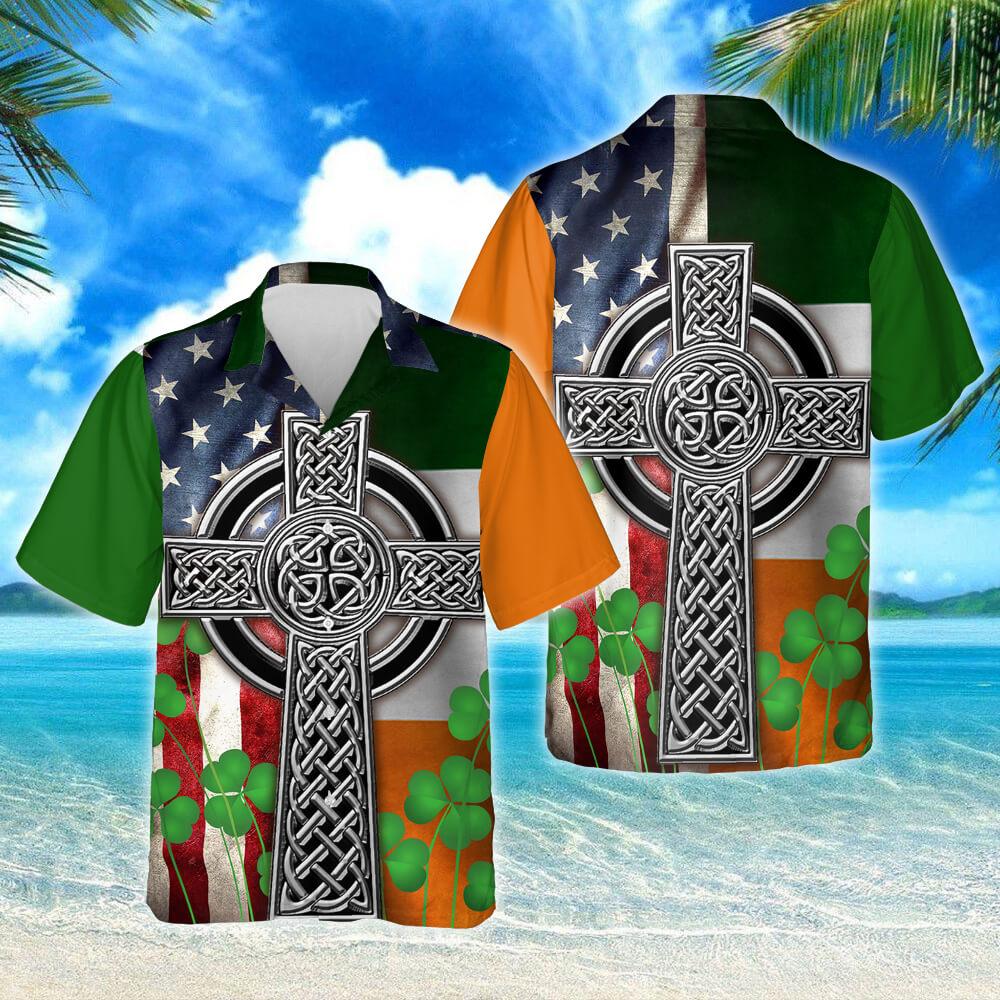 The Irish Celtic Cross Hawaii Shirt Ha58907