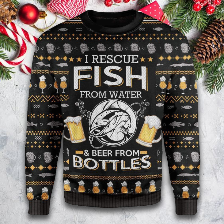 Ugly Fish And Beer Ugly Christmas Sweater | Unisex | Adult | US1781