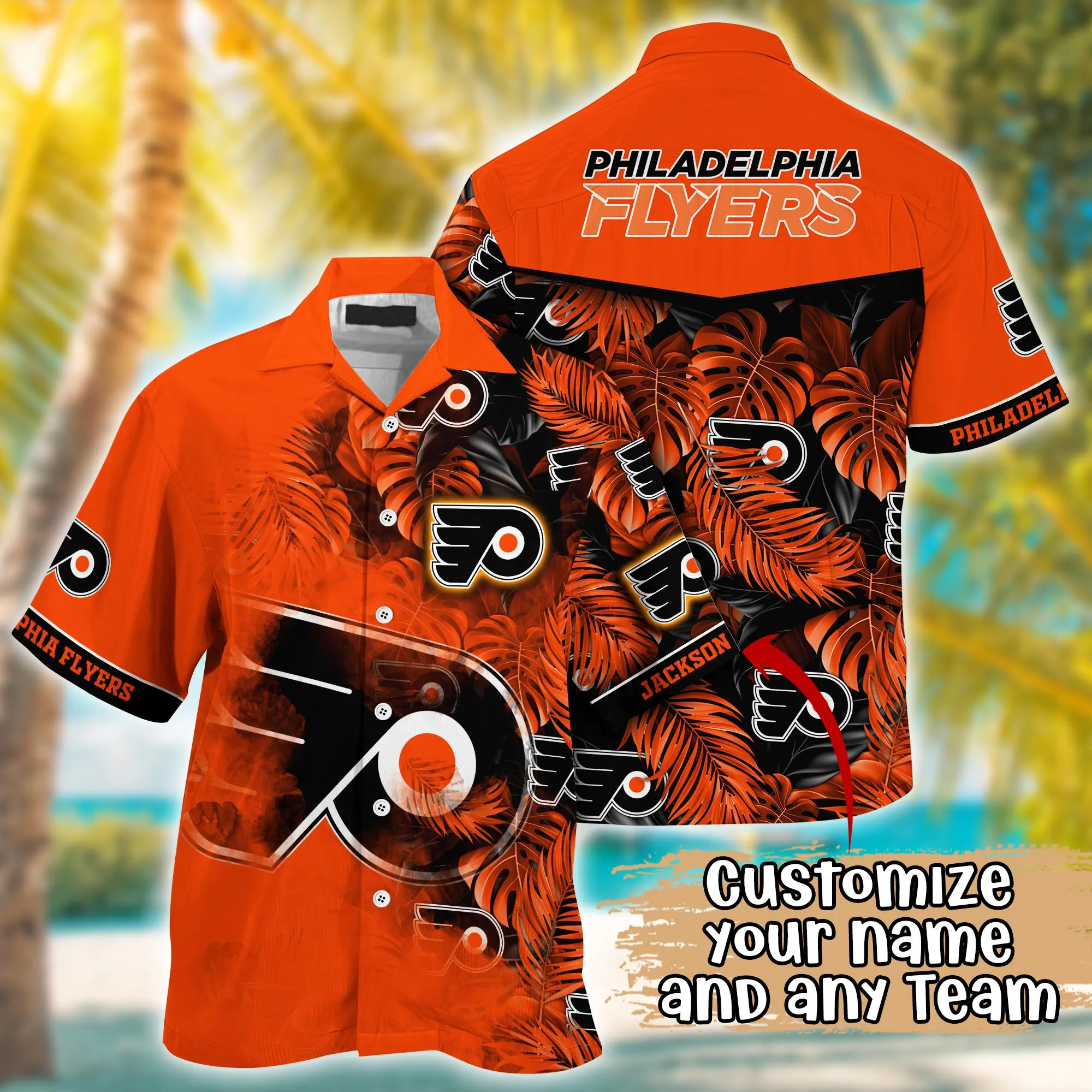 Philadelphia Flyers Nhl Summer Hawaii Shirt And Tshirt Custom Aloha Shirt