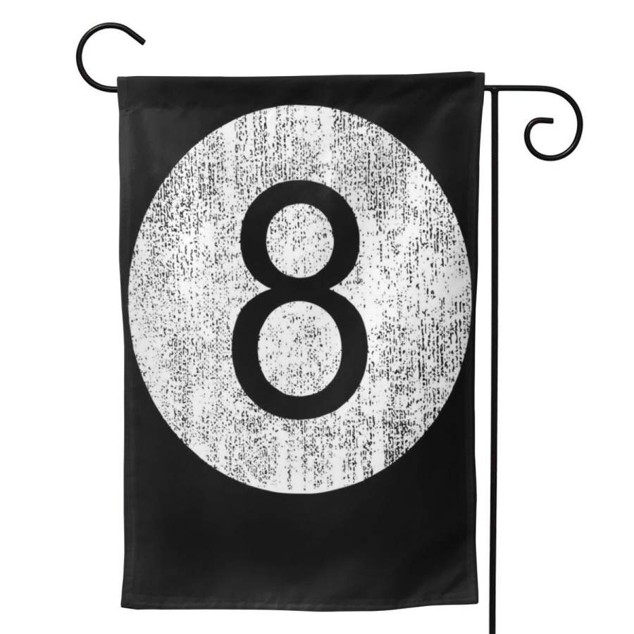 2 Pcs Garden Flag Retro Vintage 8 Ball Logo Horizontal Poster 12.5″x18″ -Mothers Day, Birthday Gifts for Mom, Dad, Wife, Husband, Daughters, Grandma, Friends