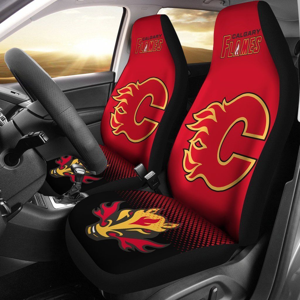 Calgary Flames Car Seat Covers (Set Of 2)