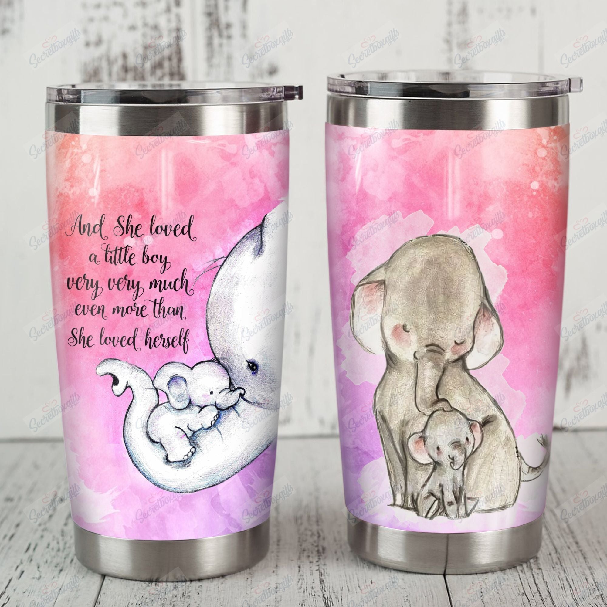 Personalized Elephant She Loved Herself Gs-Cl-Ml2703 Stainless Steel Tumbler Customize Name, Text, Number