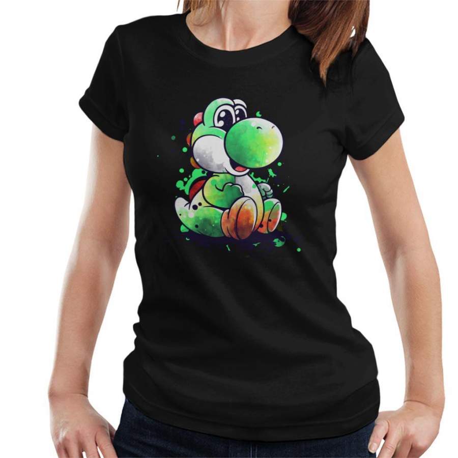 Yoshi Watercolour Super Mario Women’s T-Shirt