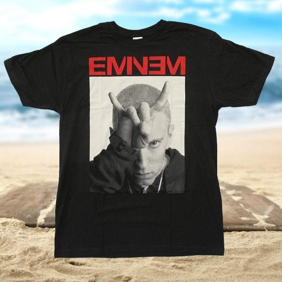 Men’s Eminem Horns Black Slim Fit Fashion Summer Tops T-Shirt S-xxxl
