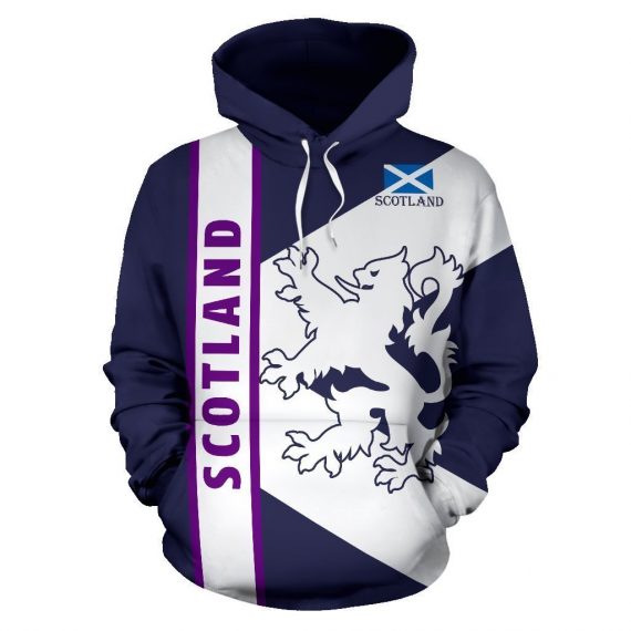 Unisex Hoodie All Over Print Lion Gifts Scottish Flag And Lion All Over Printed Us Unisex Size Hoodie