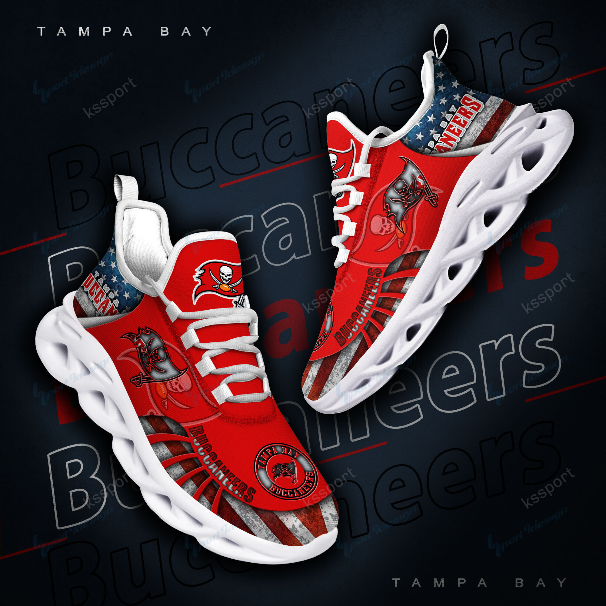 Tampa Bay Buccaneers Yezy Running Sneakers Bg833