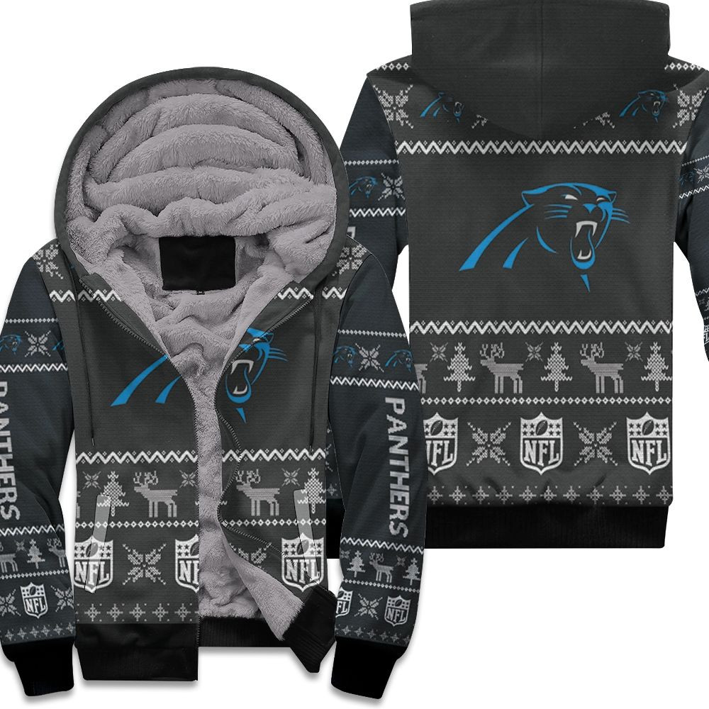 Carolina Panthers Ugly Sweatshirt Christmas 3D Fleece Hoodie