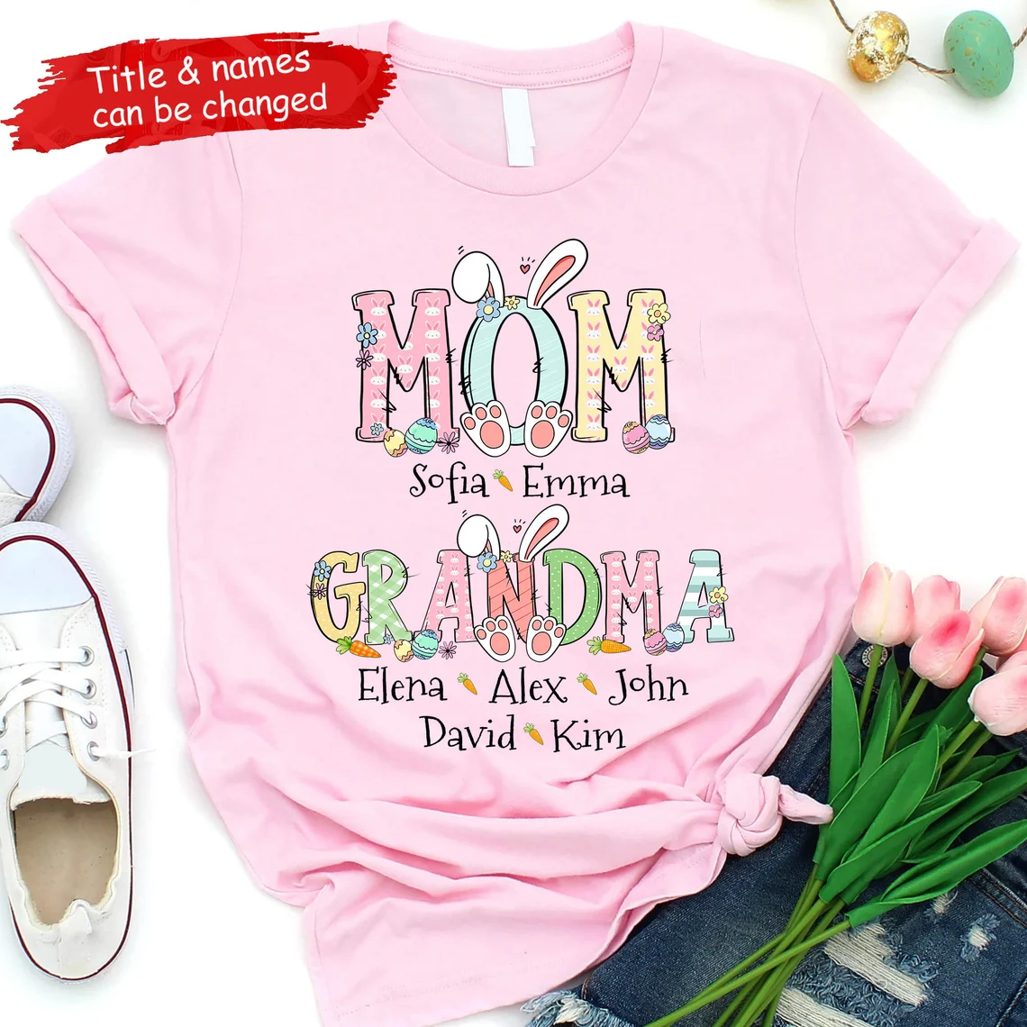 Personalized Mom And Grandma Easter Shirt, Easter’S Day Shirt