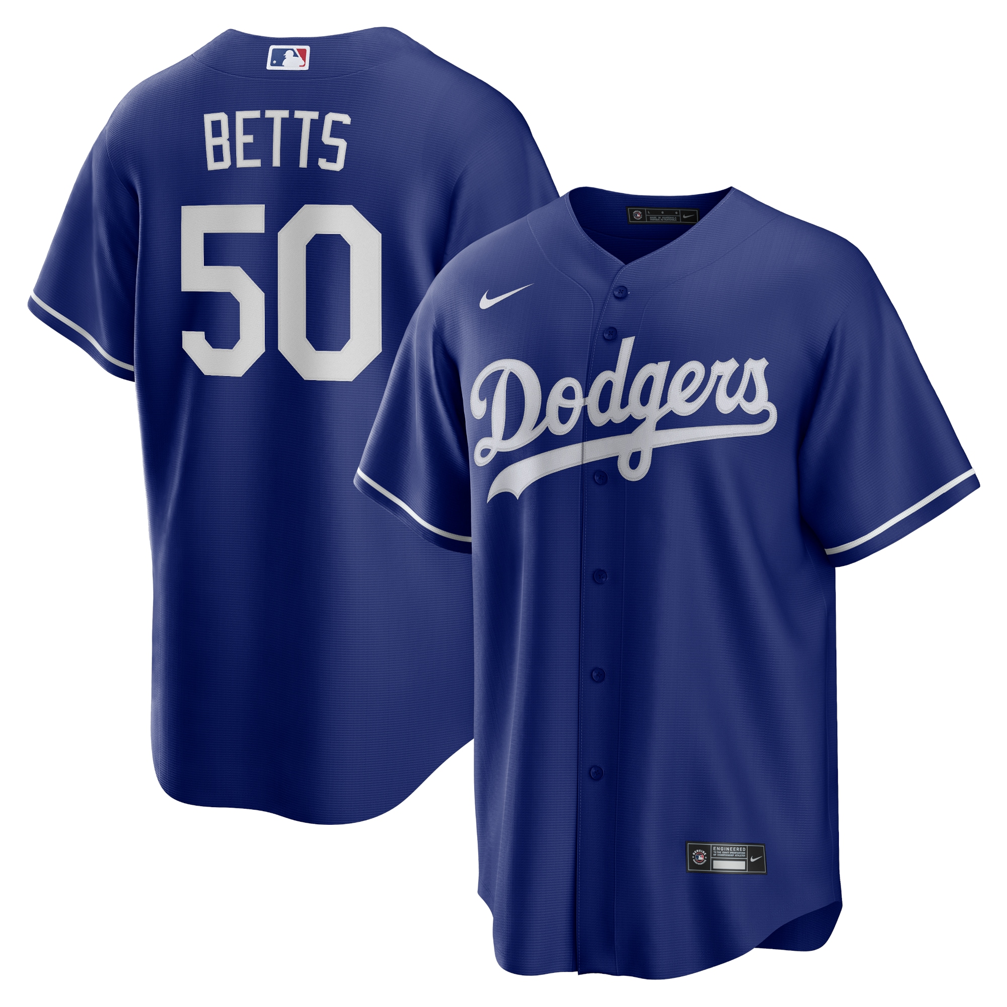 Men’s Los Angeles Dodgers Mookie Betts Royal Alternate Player Name Jersey