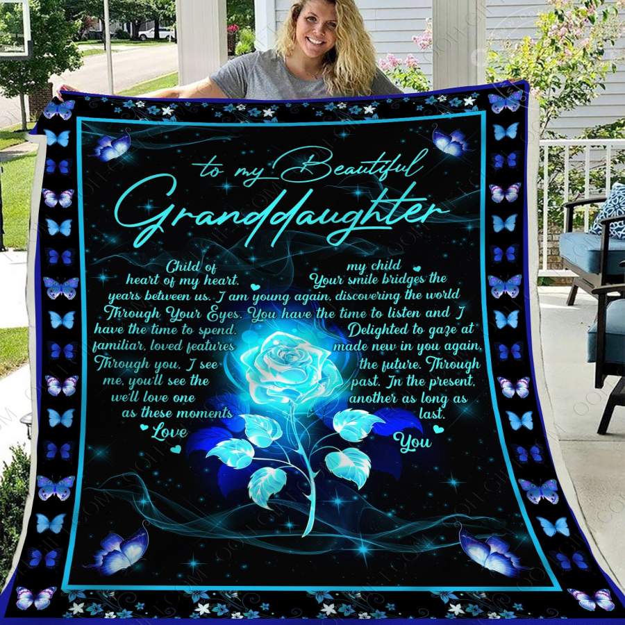 Gift For Granddaughter Child Of Heart Of My Heart Blanket