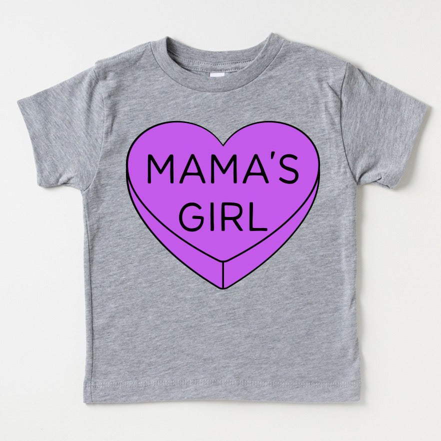 Mama’S Girl Candy Heart Kids Tee