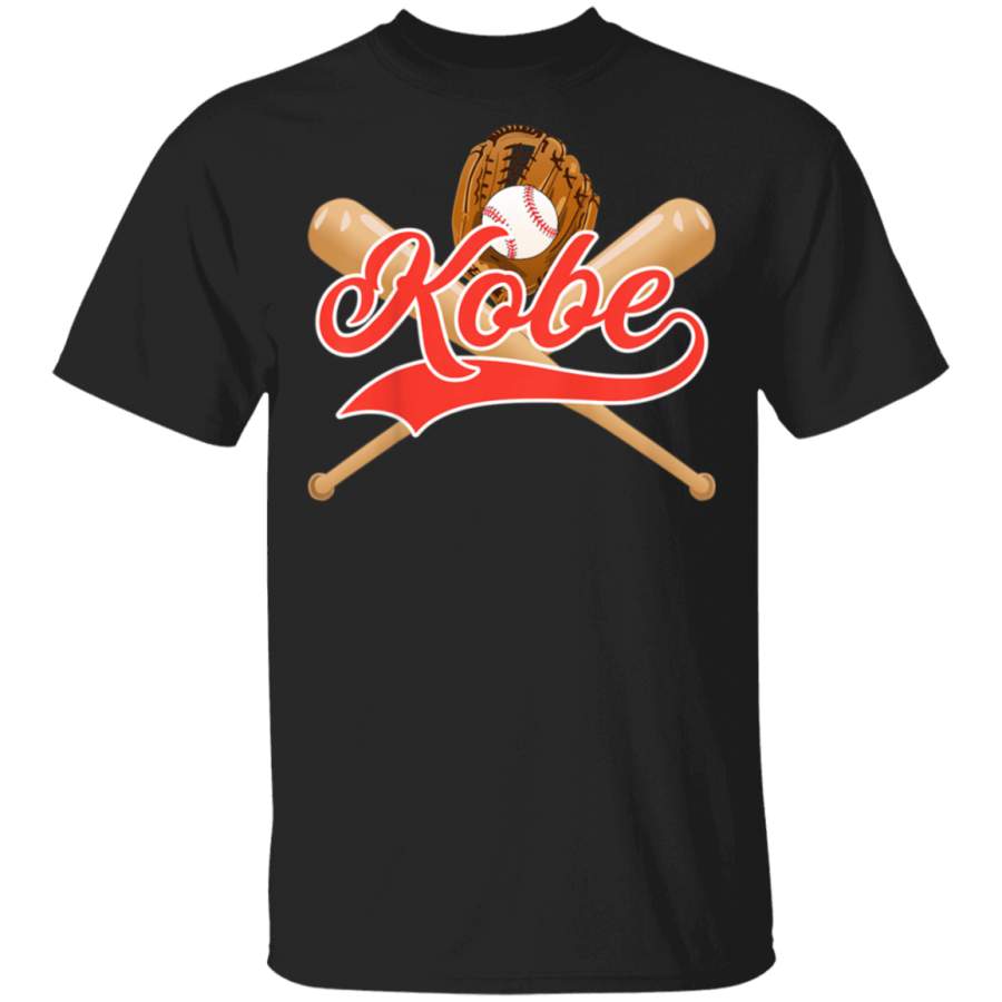 Kids Baseball Player Kobe Birthday Boy TShirt Kids Name