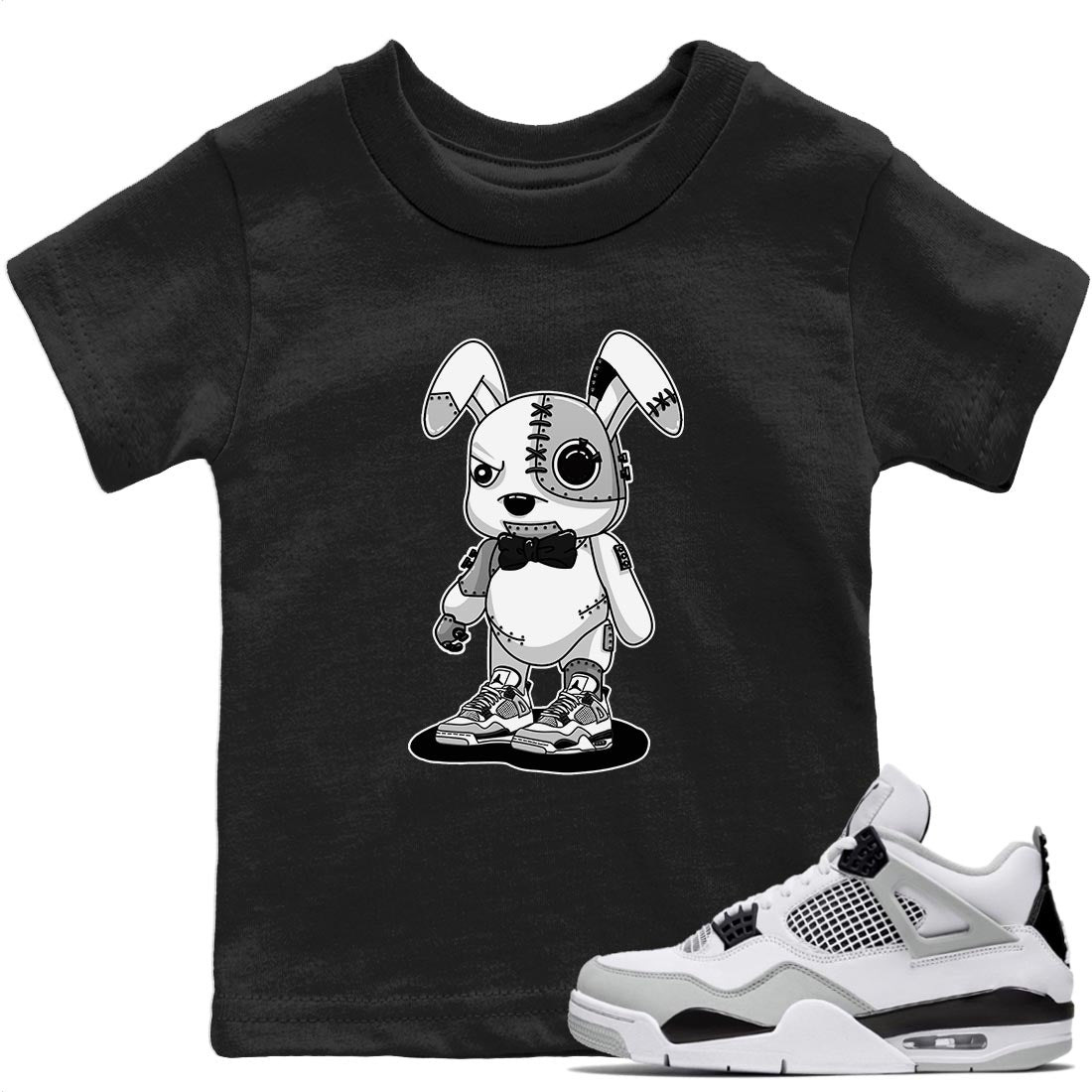 Cyborg Bunny T-Shirt – Air Jordan 4 Military Black Baby & Youth