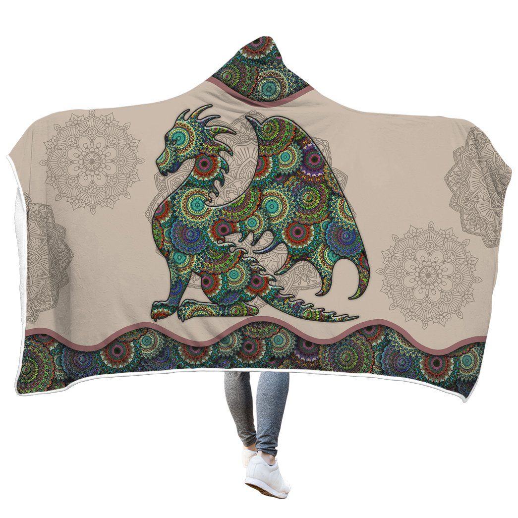 Casespring 3D Dragon Mandala Custom Hooded Blanket