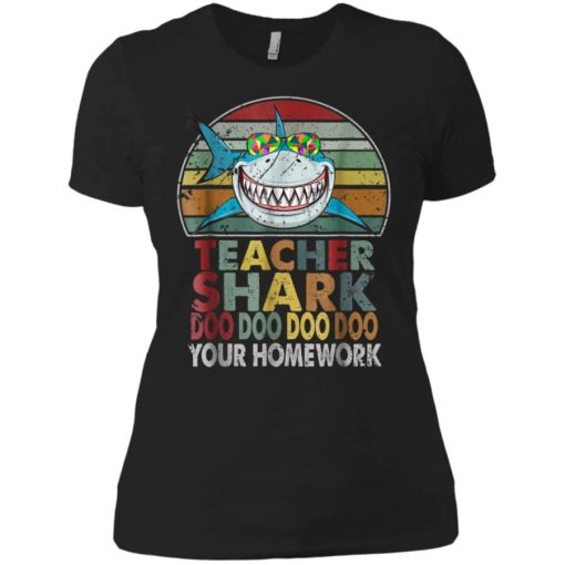 Teacher Shark Doo Doo Doo Your Homework Funny 2D Shirts