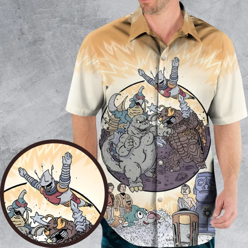 Godzilla Vs. Megalon Hawaiian Shirt