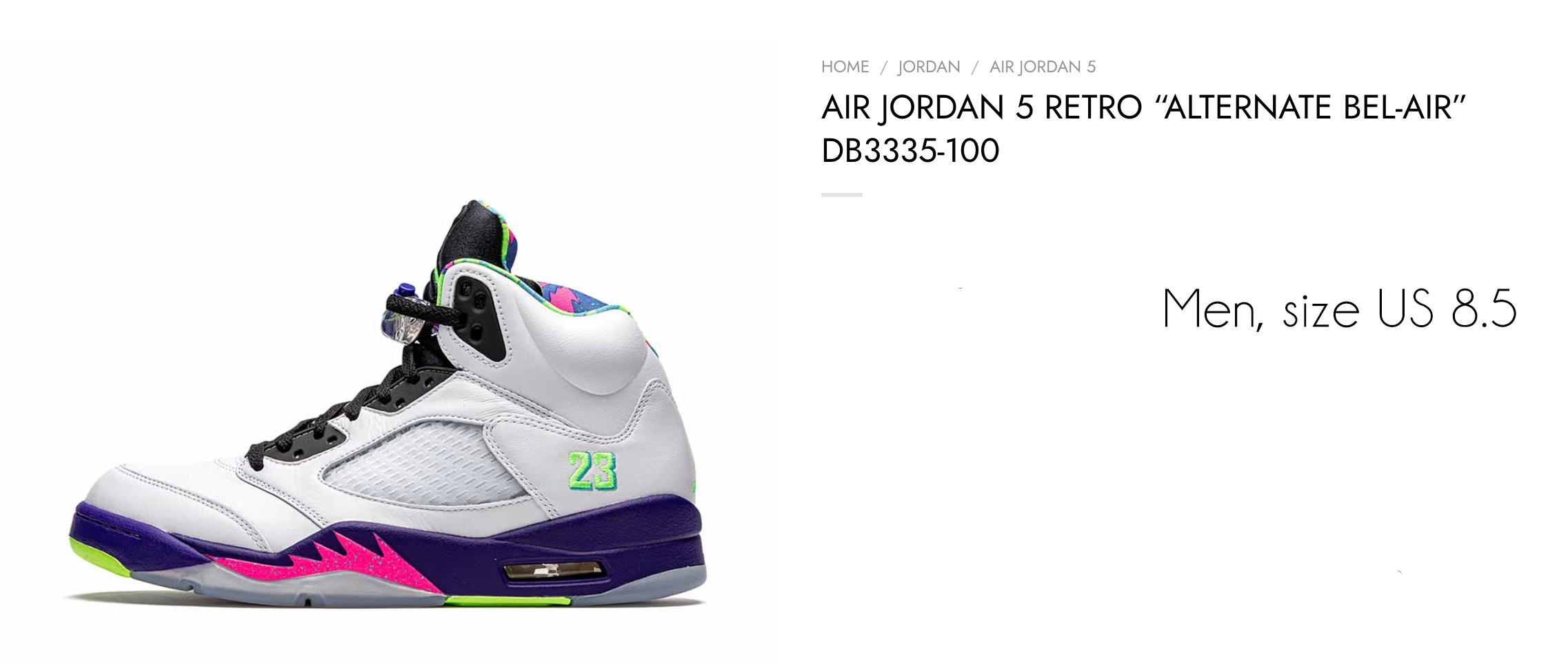 Jordan 5 Retro Alternate Bel-Air 601693