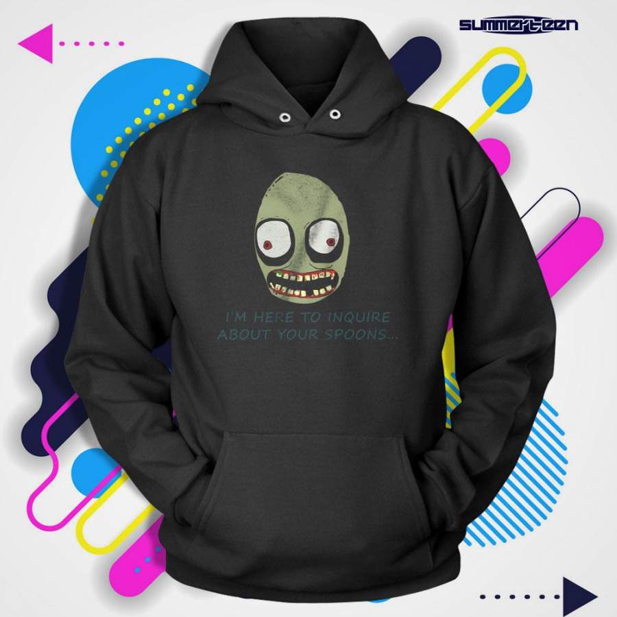 Salad Fingers Spoons I’M Here To Enquire Men’S Hoodie