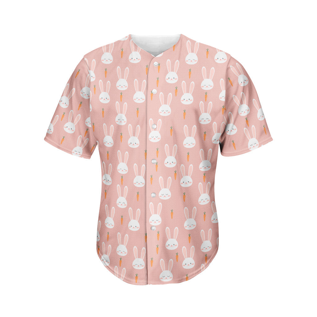 Rabbit And Carrot Pattern Print Men’S Baseball Jersey 3D Print