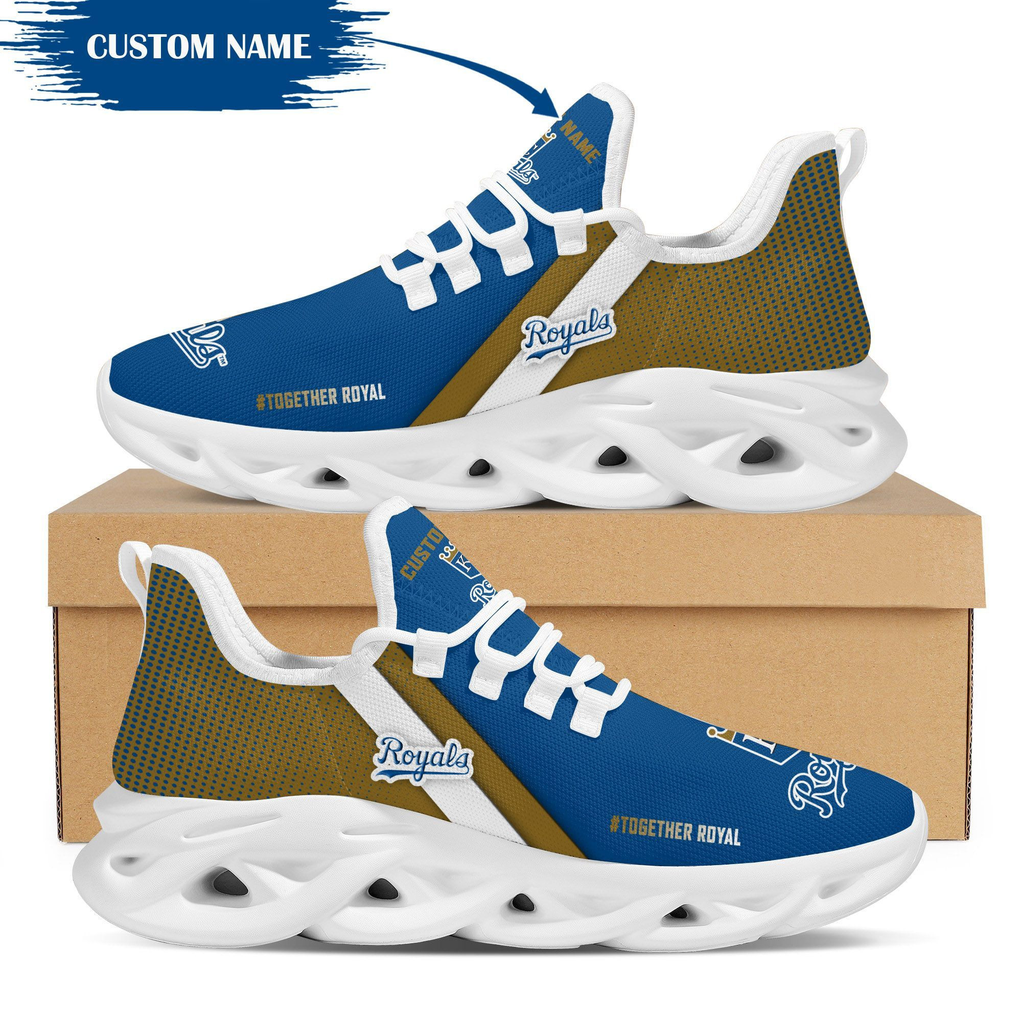 Kansas City Royals Custom Personalized Max Soul Sneakers Running Sports Shoes For Men Women