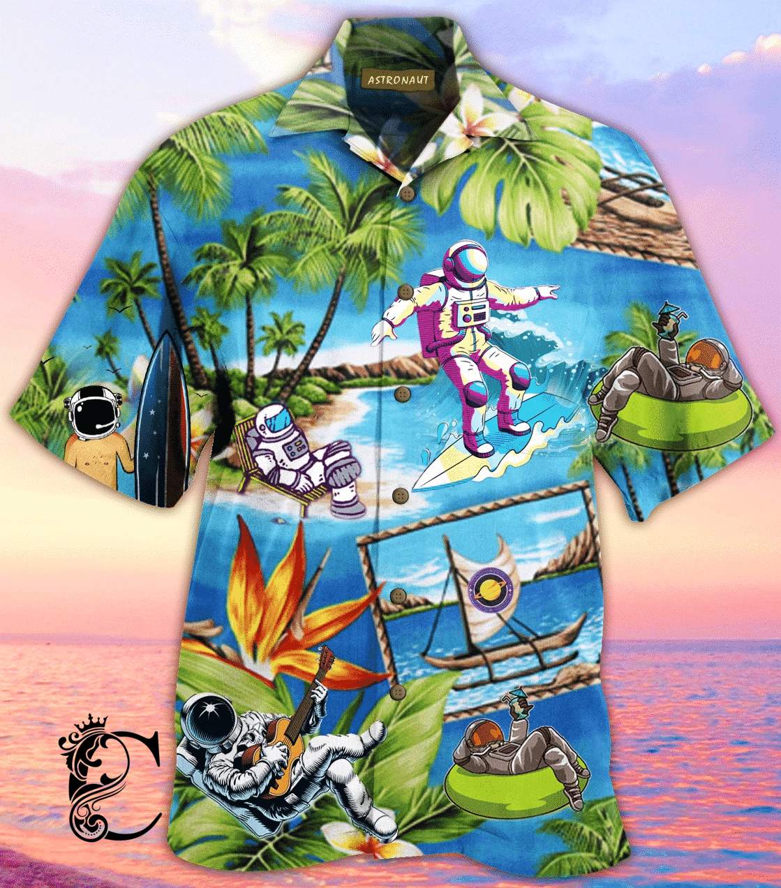 Beach Shirt Shop Amazing Astronaut Hawaiian Shirt- Chillicothemall