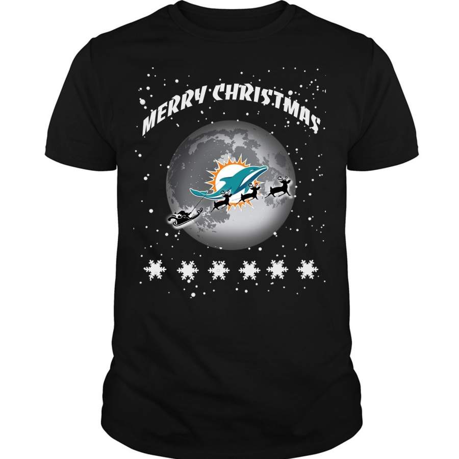 Merry Christmas T Shirt, Miami Dolphins T Shirt