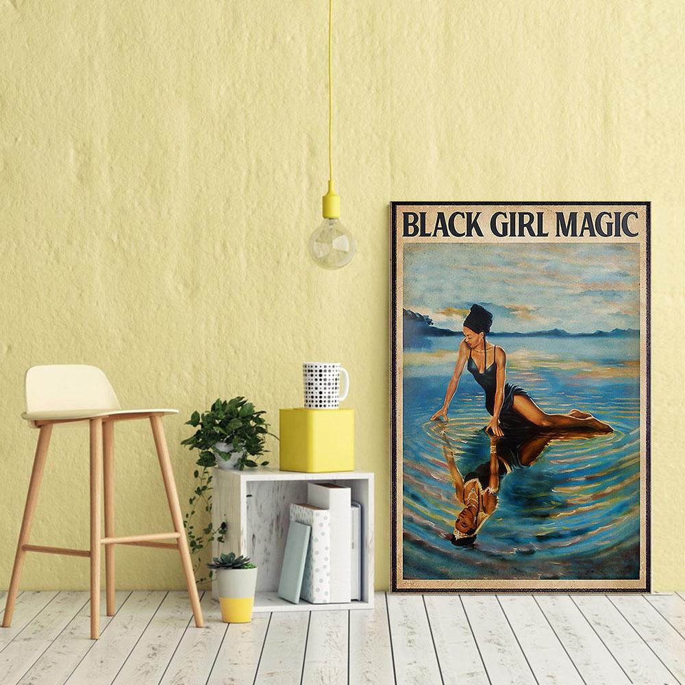 South Africa Canvas Prints Amazing Black Lives Matter Poster Art Prints Afro Girl African King Appealing Wall Canvas